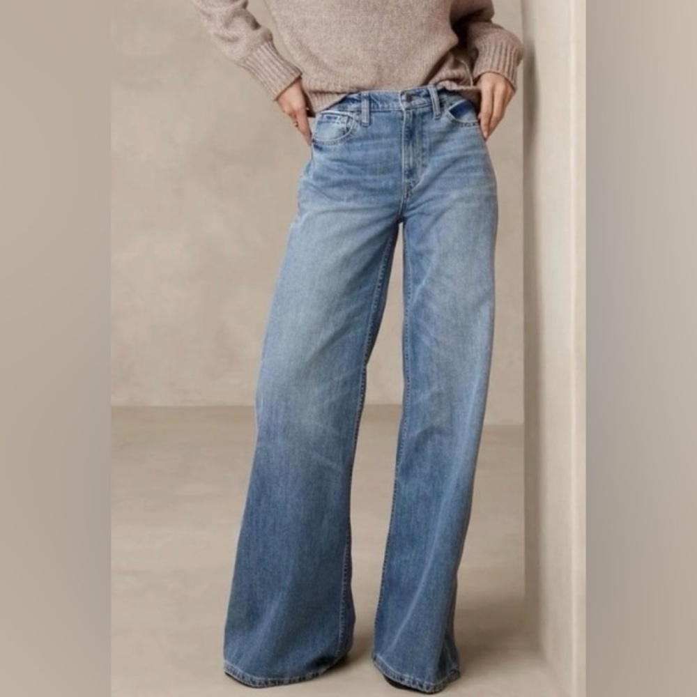 Banana Republic The Puddle Wide Leg Jeans, Size Women’s 26 - Picture 13 of 13